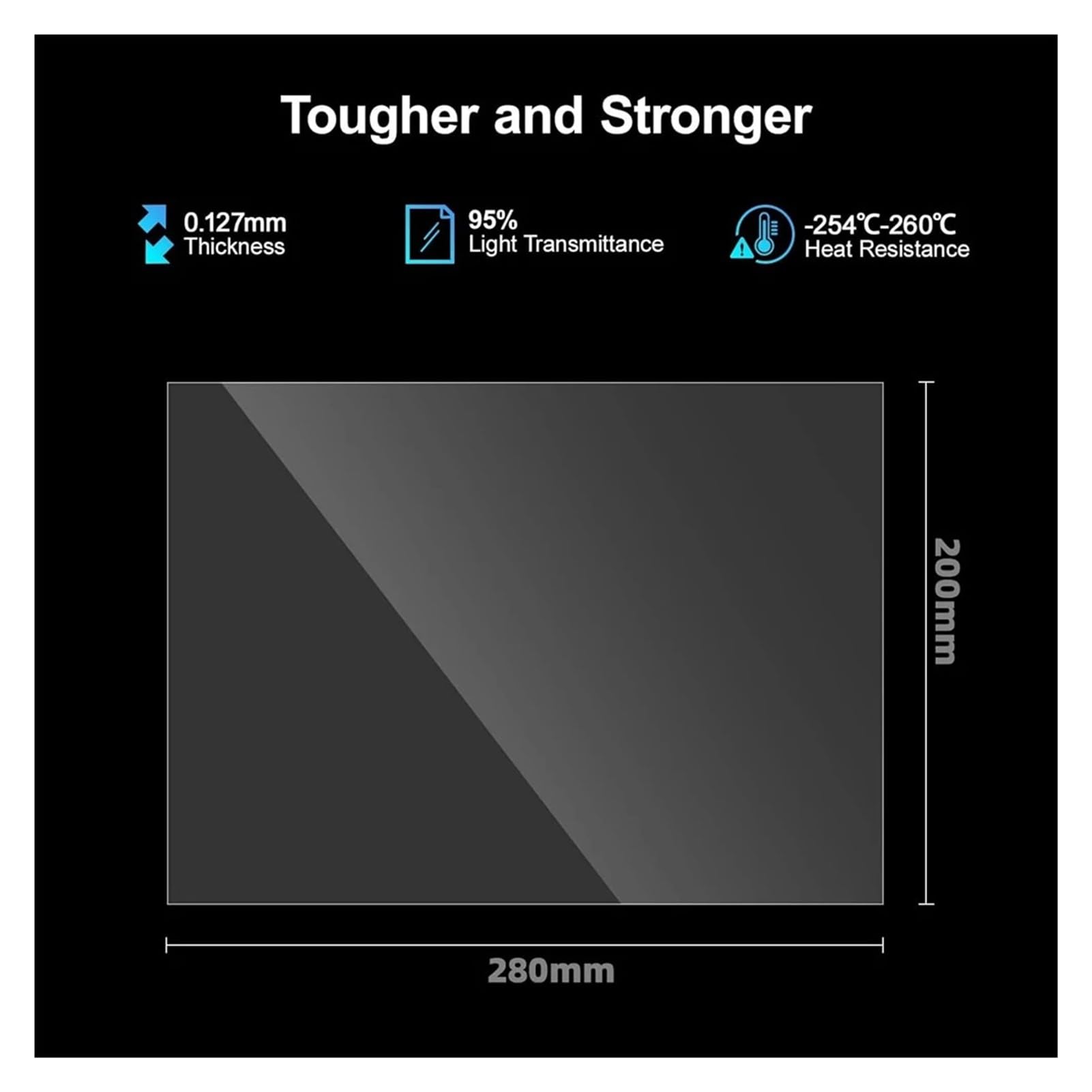 NFEP-Film 10,1 Zoll 280 x 200 x 0,127 mm PFA-Film 3D-Druckerteile LCD-Zubehör(2pcs)
