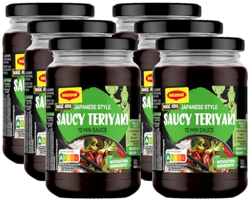 MAGGI Magic Asia Japanese Style Saucy Teriyaki 10 Min Sauce, fertige Teriyakisauce dickflüssig mit natürlichen Zutaten, 6er Pack (6 x 355g)
