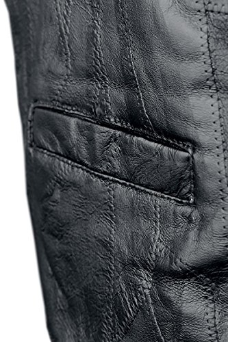 Men's Buffalo Leather Motorcycle Casual Vest4