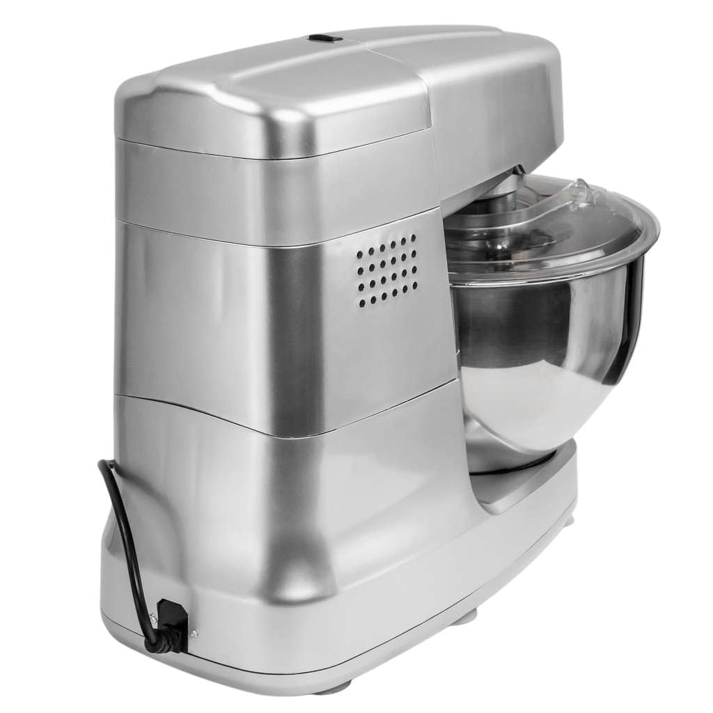 Mega-M Wielofunkcyjny robot kuchenny 3 w 1, 1500 W, miska ze stali nierdzewnej 8 l, mikser planetarny z maszynką do mięsa i mikserem stojącym, 6 stopni prędkości, srebrny