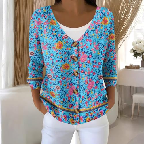 Women’S Gradient Button Down Cropped Cardigan Lightweight Knit Sweater Long Sleeves Casual Fall Tops2