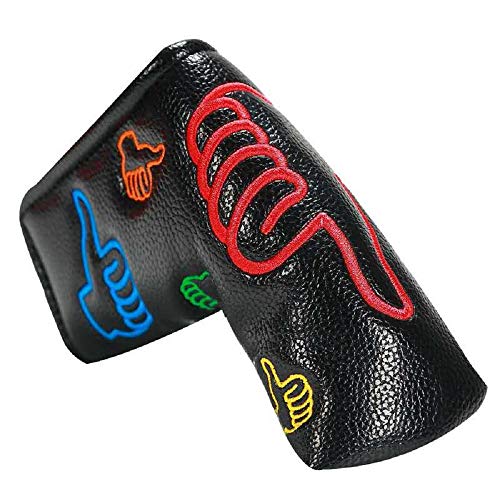 FLTRADE - Funda para cabeza de palo de golf con cierre de velcro para Scotty Cameron Taylormade y otras fundas para cabezas de hoja de todas las marcas, color negro Cover