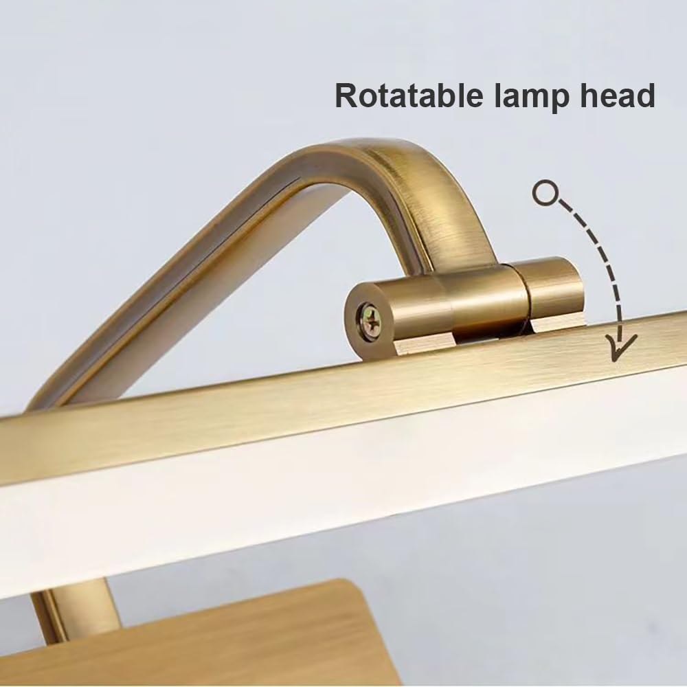 Lampy Lustro Łazienkowe Nowoczesne LED Liniowe, Oświetlenie nad Lustrem Regulowana Głowica Lampy Ścienna Łazienk do Makijażu(Black(3 modes),43cm/16.92in)