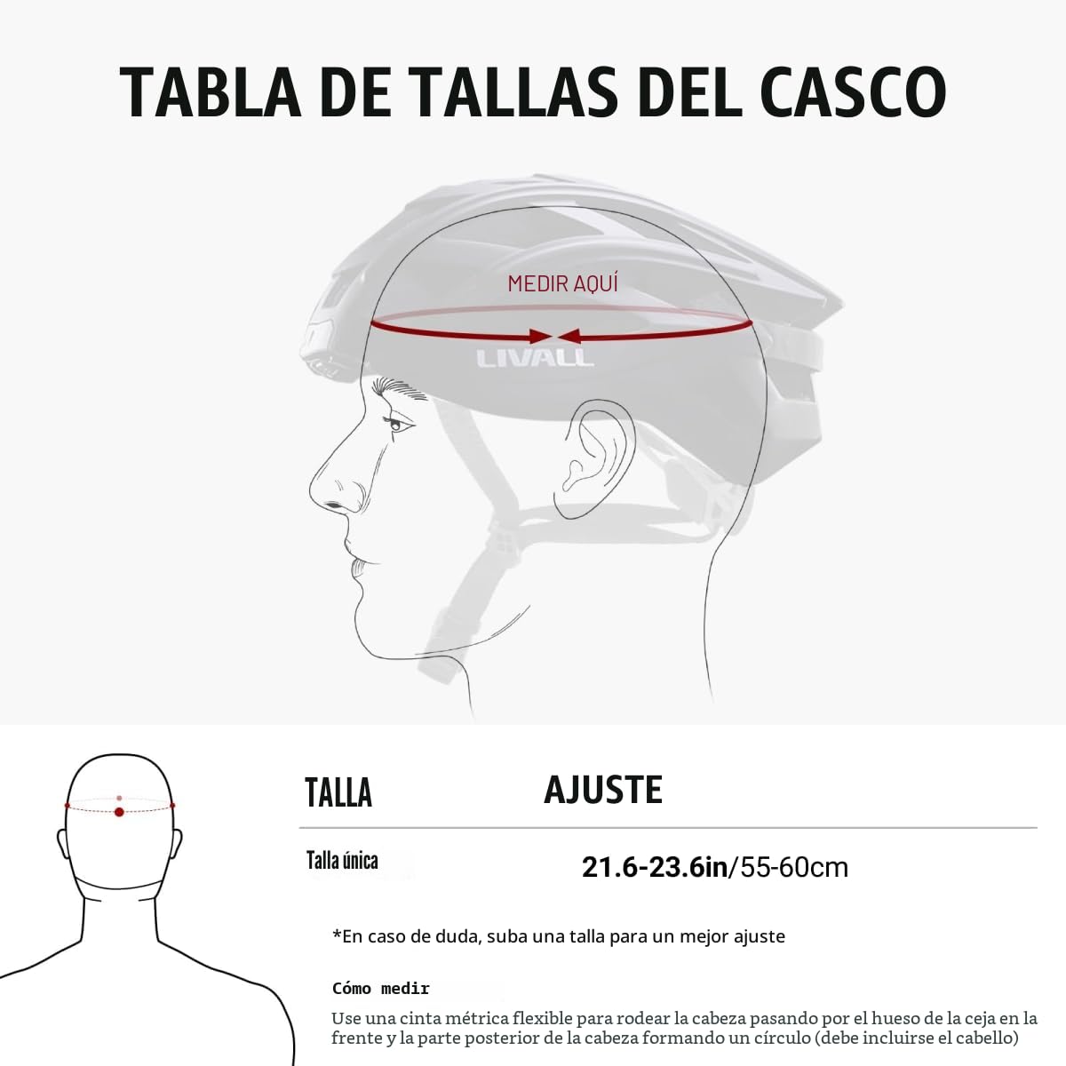 LIVALL Casco de Bicicleta Inteligente con Altavoz y Micrófono, Aasco de Bicicleta Bluetooth con Luz Trasera LED Inalámbrica, Casco de Bicicleta Adulto con Alarma de Emergencia SOS, Intercomunicador