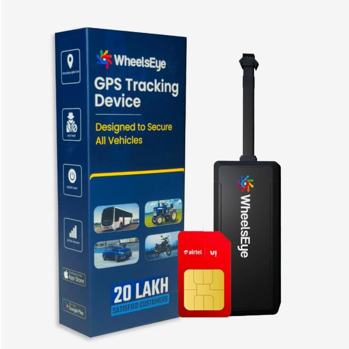 Image of Wheelseye Vehicle GPS Tracking Device with Free 1 Year App Subscription, Live Tracking & Geofencing - SIM Card Included - Compatible with Cars and Bikes