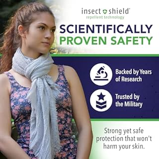 Chloe & Lex Insect Shield Technology Lightweight Scarf - Insect Repellent Clothing for Women, Taupe, 38" x 70"