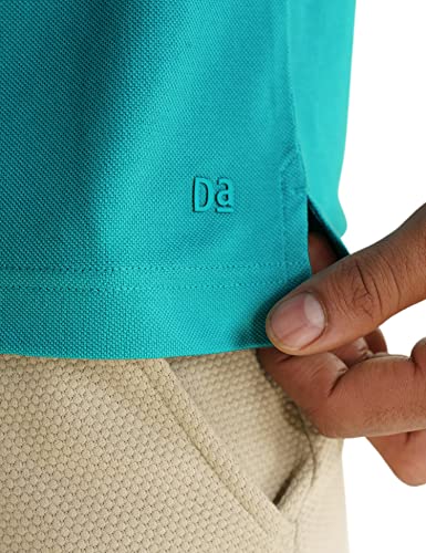 Image of DAMENSCH Constant Men's All-Degree Thermoregulating Pique Contrast Neck Polo T-Shirt
