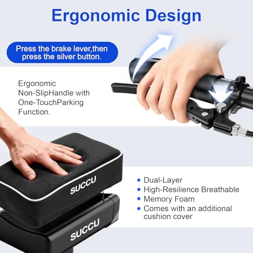Image of All Terrain Knee Scooter Carbon Steel, 120 Steering,Foldable,300Lbs | knee scooter for adults for foot surgery,The best crutch alternative for foot surgery,solves crutch mobility and arm fatigue.