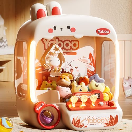 64 PCS Large Claw Machine for Kids Bunny, Vending Machine Toys for Girls 5 6 7 8 Year Old, Candy and Prize Electronic Dispenser Game Ages 5-7 6-8, Christmas Birthday Gift for 3 4 5 6 Year Old