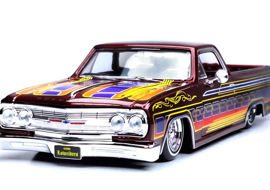 1965 El Camino Lowrider Candy Red Metallic 1/25 miniatura 1