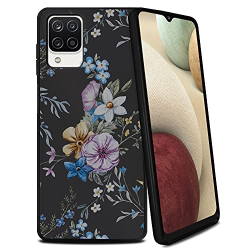 CasesOnDeck Cover Compatible [Samsung Galaxy A12 / A12 TPU Case][Gel Flex TPU] Soft TPU Slim Fashion Non - Slip Cover Protection Case (Flowers)