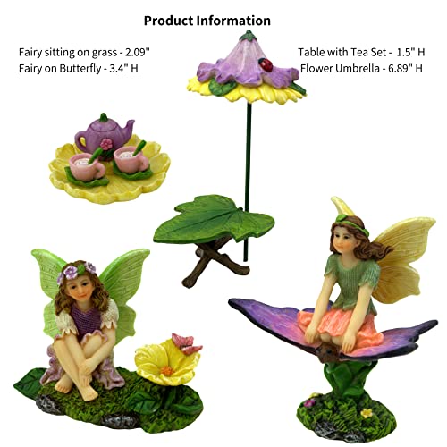 Pretmanns Fairy Garden Fairy Figurines – Fairy Garden Accessories - Garden Fairies Figurines - Garden Fairies For Miniature Fairy Garden - Fairies For Fairy Garden & Fairy Furniture Kit #TOP1