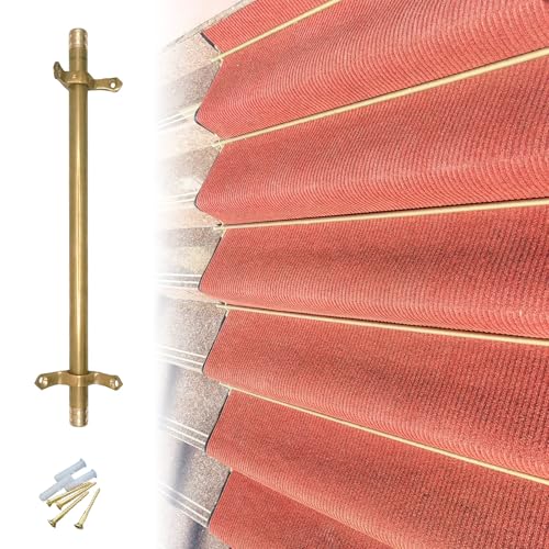 Tiges de tapis d'escalier resistantes avec capuchons et vis d'extremite