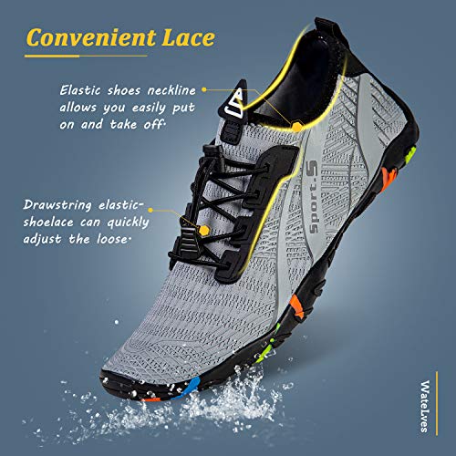 Image of Water Shoes Mens Womens Beach Swim Shoes Quick-Dry Aqua Socks Pool Shoes for Surf Yoga Water Aerobics