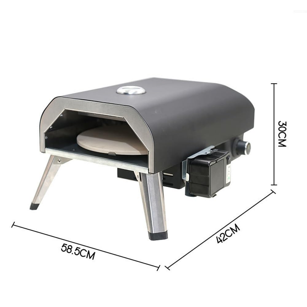 Forno per pizza a gas per esterni, portatile, 30,5 cm, per esterni, professionale, con funzione di rotazione, ideale per qualsiasi cucina all'aperto