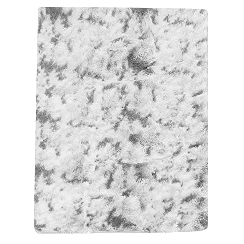 Tapis antidérapant et lavable en polyester gris pour le salon - 7