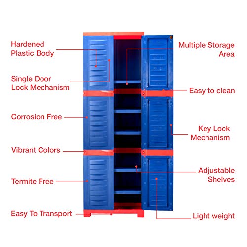 Image of Supreme Fusion Plastic Cupboard (Large, Coke Red /Blue)