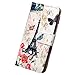 Bcov Case for iPhone 14, Paris Tower Butterfly Leather Flip Phone Case Wallet Cover with Card Slot Holder Kickstand for iPhone 14