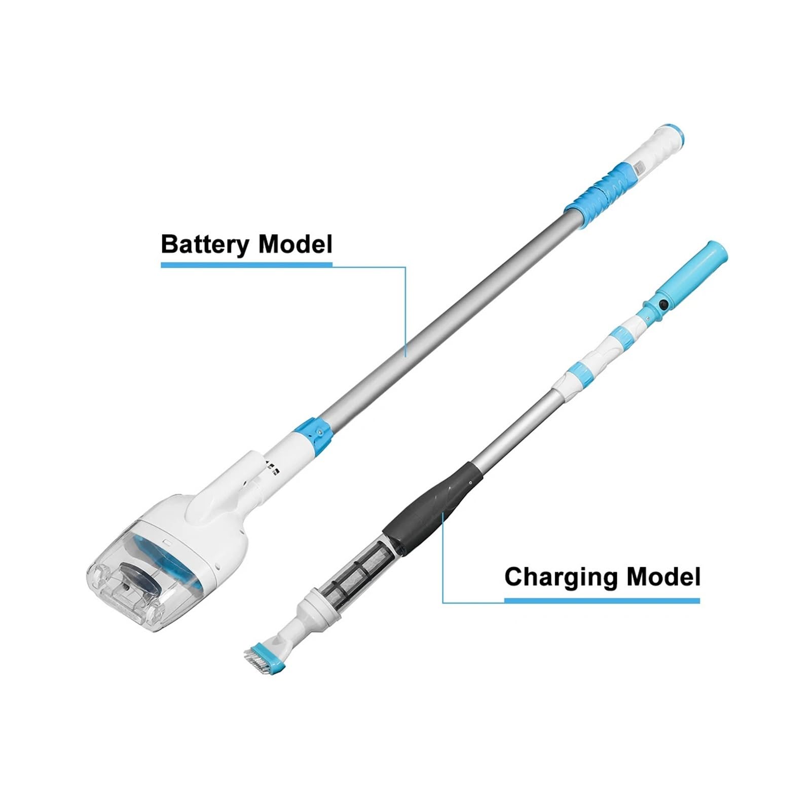 Bezprzewodowy Odkurzacz Teleskopowy Ręczny Przyrząd Do Czyszczenia Ssący Szczotka Do Fontanny Basen Z Gorącą Wiosną(Battery Model)