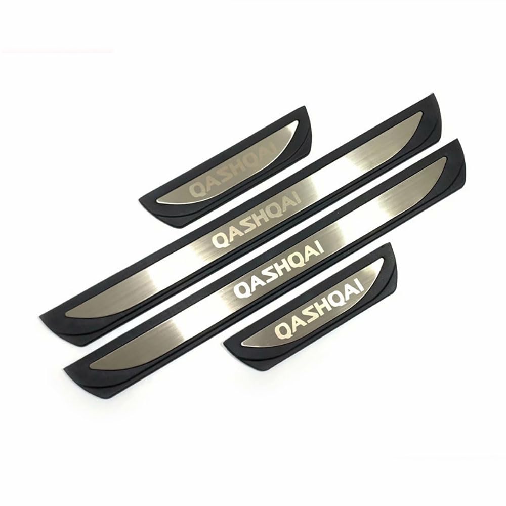 KAnduo Compatibile con Auto Acciaio Inossidabile Protezione per Battitacco per Nissan Qashqai J12 2021 2022 2023 2024,A