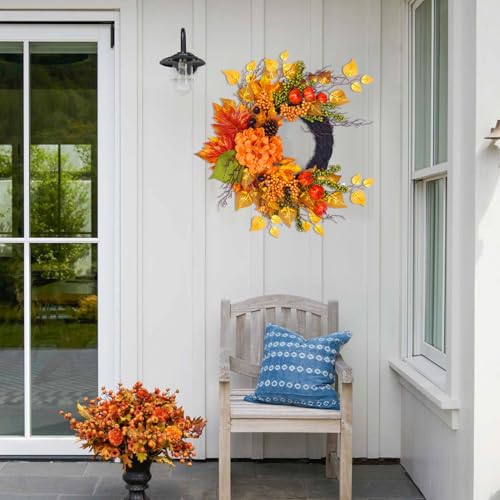 Rocinha L12X9HWZ8I 22.83 Inch Fall Wreaths For Front Door Outside thumb #5