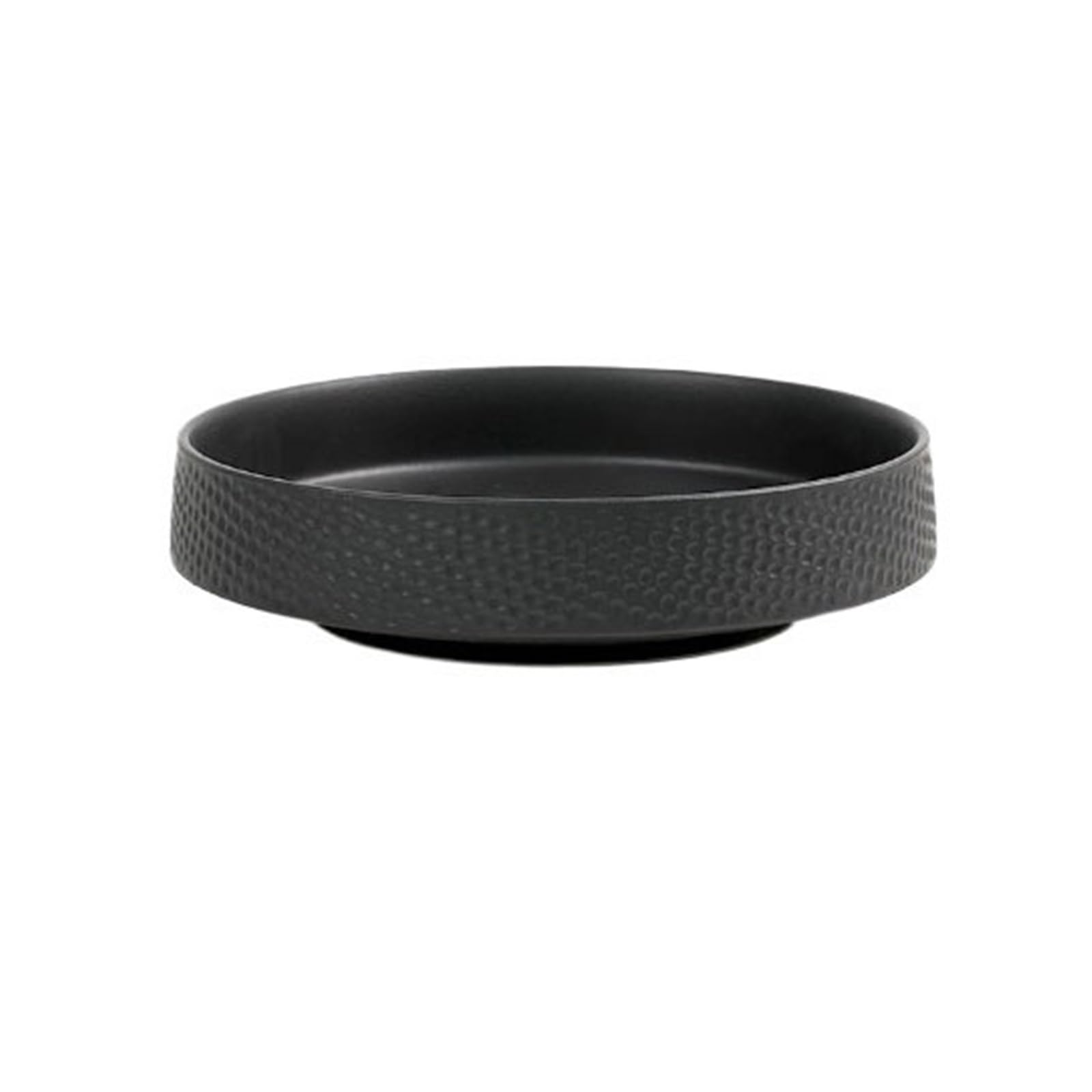 Cj9yR7dN4g Plant Saucers Desktop Round Hammered Drip Tray(Black)