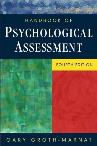 By Gary Groth-Marnat: Handbook of Psychological Assessment Fourth (4th) Edition