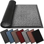 BLADO Washable Door Mats Indoor & Outdoor - Non-Slippery Heavy Duty - Stylish & Large Rubber - Perfect Dust Grabbing Doormats(Grey, 45cm x 75cm)