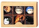 Altezza media circa 4cm Set 6 MINI PELUCHE Portachiavi di IL MIO VICINO TOTORO Figure Mascots Ver. 1 - Originali STUDIO GHIBLI Japan