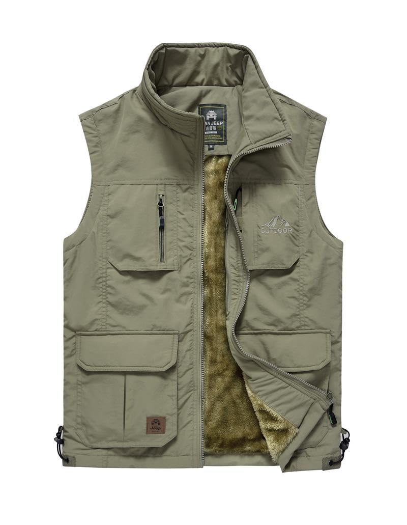 Hbufnha Mens Lightweight Vest Work Travel Safari Sport Jacket Padded Puffer Vest