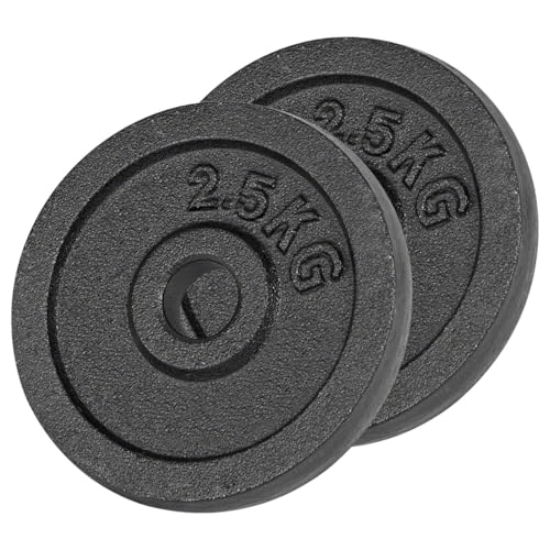 Sport-Tec Hantelscheibe aus Gußeisen 0,5kg bis 20kg, Bohrung Ø 3cm,...