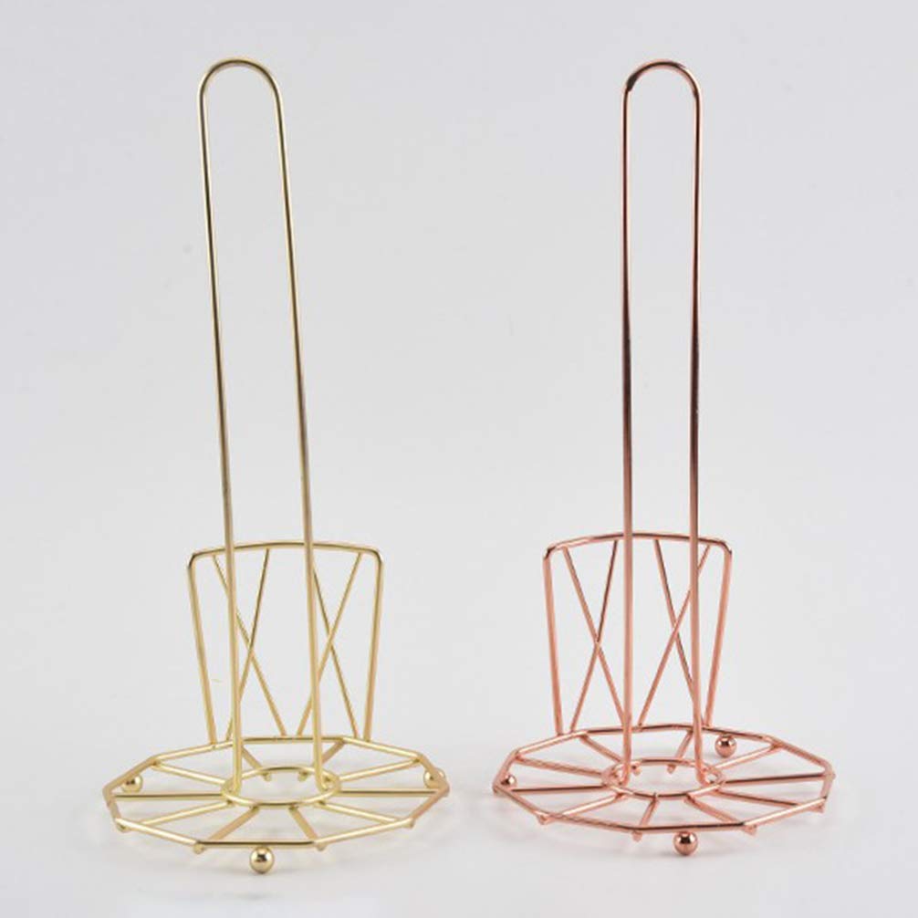 Cabilock Metal Paper Roll Countertop Holder Paper Towel Dispenser Artistic Design