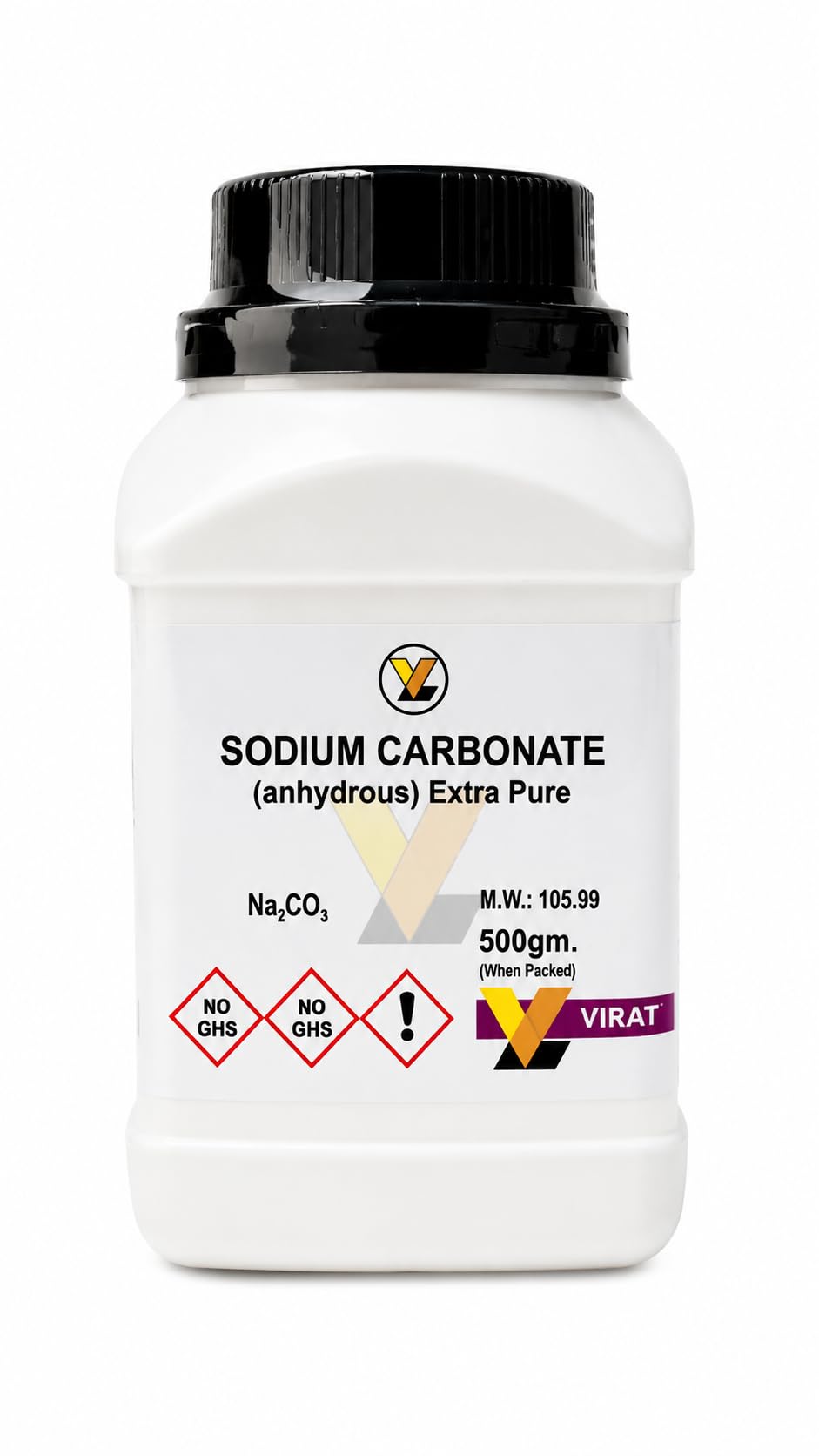 sodium carbonate anhydrous 99.5% extra pure 500g | lab testing, research use, purified grade, anhydrous form