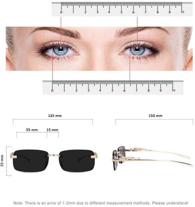 Buy GIFFEMANS Mc Stan Rimless Sunglasses Gold - Image 6