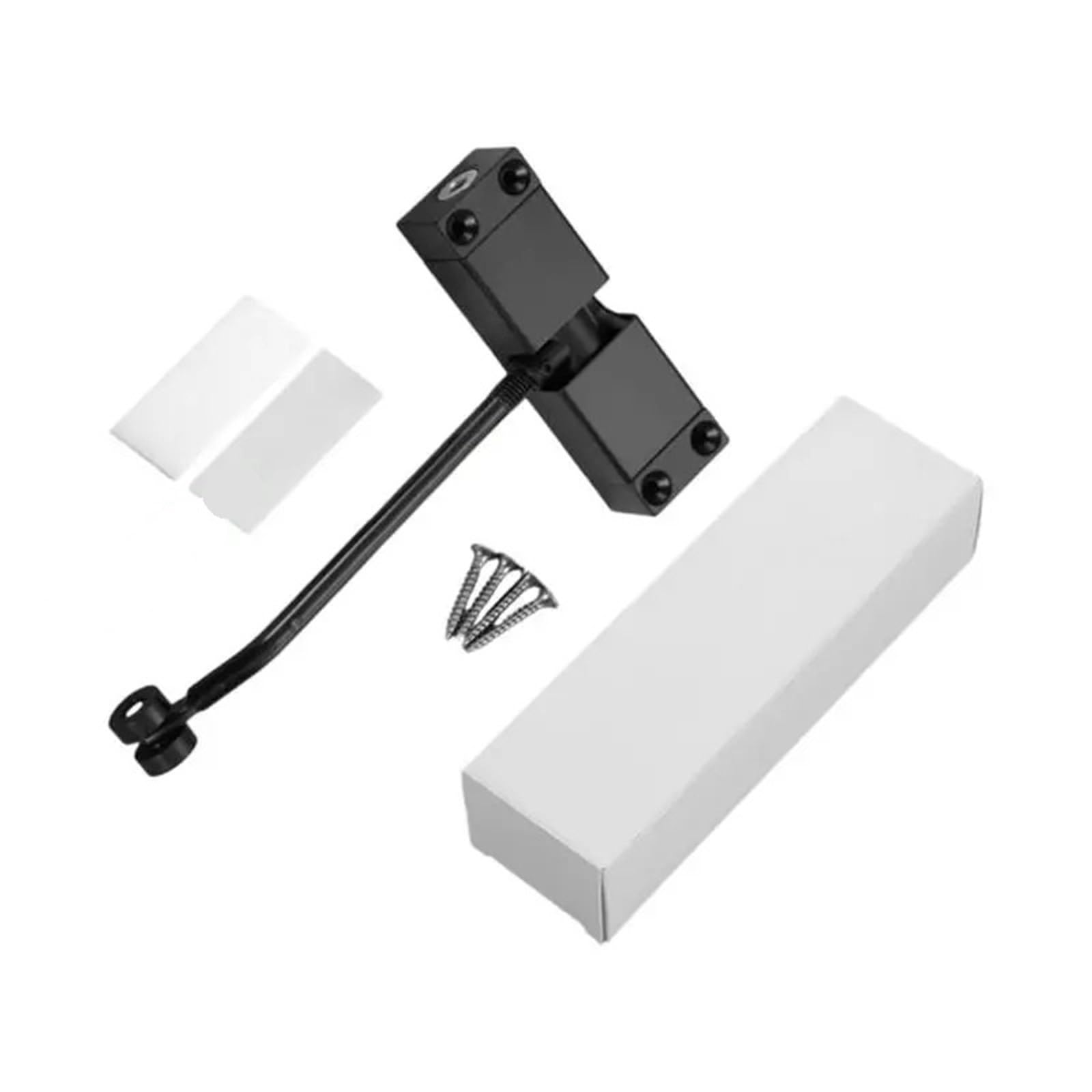 G5AB Door Closers Quiet Spring Mechanism Durability Aluminum Alloys Easyly Installation for Home Office(Black)