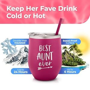 Bestaunteverstainlesssteelpersonalizedwinetumblerinsulatedcupwithcutedesignslidecloselidwithstrawforpregnancyannouncementsvalentinesdaybestauntevergifts Urban Country Home Decor Best aunt ever stainless steel personalized wine tumbler insulated cup with cute design slide close lid with straw for pregnancy announcements valentines day best aunt ever gifts urban country home decor