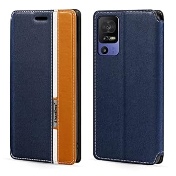 Shantime Capa para TCL 40 SE, capa flip de couro com fecho magnético multicolorida moderna com porta-cartão para TCL 40 SE (6,7 polegadas)
