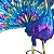 BAENRCY Small Peacock Statue Animal Sculpture Garden Decoration Metal Yard Art for Yard Outdoor Decoration (Purple)