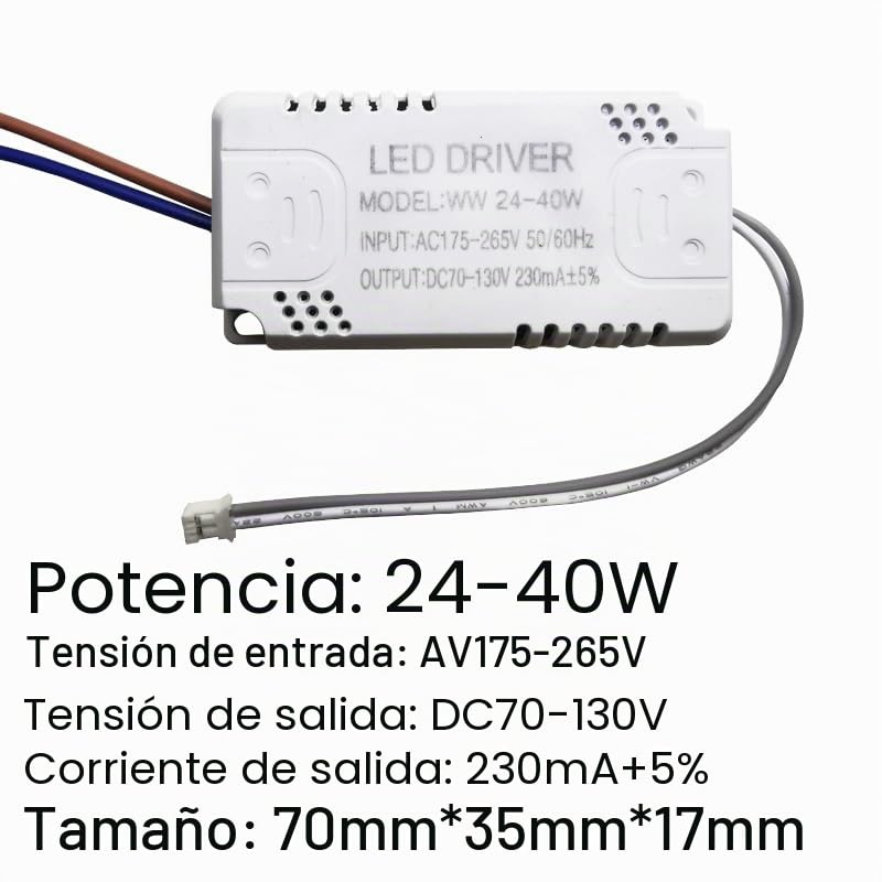 LED Driver 230mA 8-24w 24-40w 40-60w 60-80w 80-120w 100-150w LED Constant Current Driver Power Unit Supply LED Transformer(24-40W)