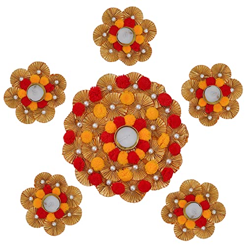 Sanvatsar Home Decorative Rangoli & Diya Set | Corporate Gift, Diw...