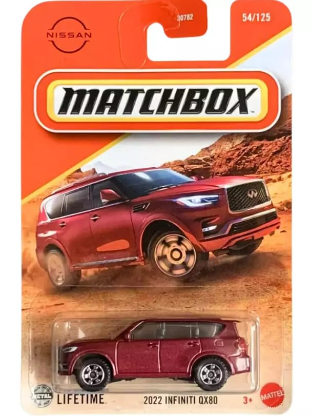 Matchbox 2022 Infiniti QX80, Red, 54/125, 1:64 Scale Diecast Car