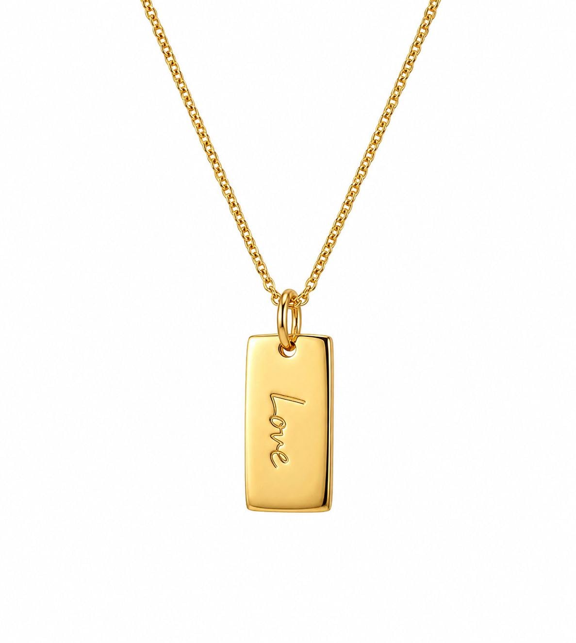 Générique Collier avec écriture manuscrite en argent 925, moderne