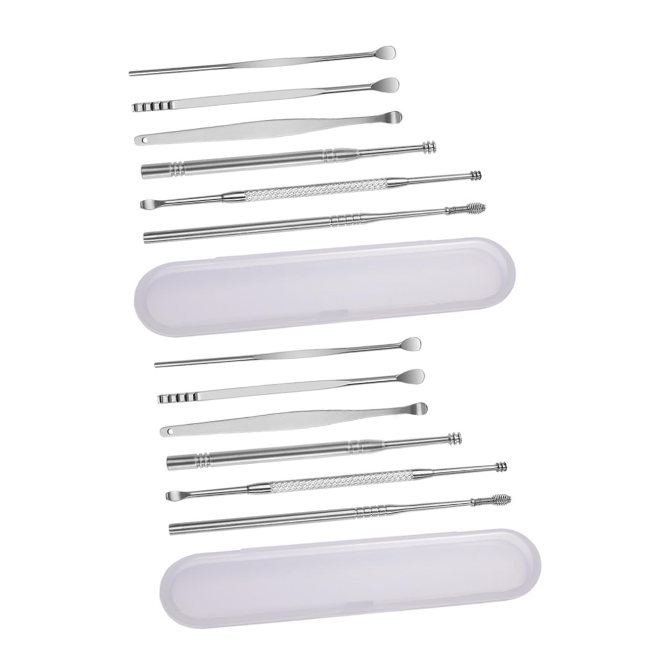 Gogogmee Stainless Steel Ear Wax Spoon Kit 2 Pieces Ear Cleaning Tools for Boys and Girls Adults to Use Box