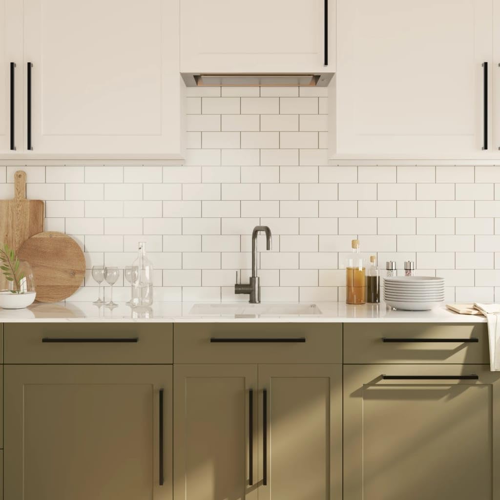 Maniglie per Mobili 20 pz Nere 320 mm in Acciaio Inox,Maniglie Moderne,Maniglie Cassetti,Maniglie per Mobili-3203677