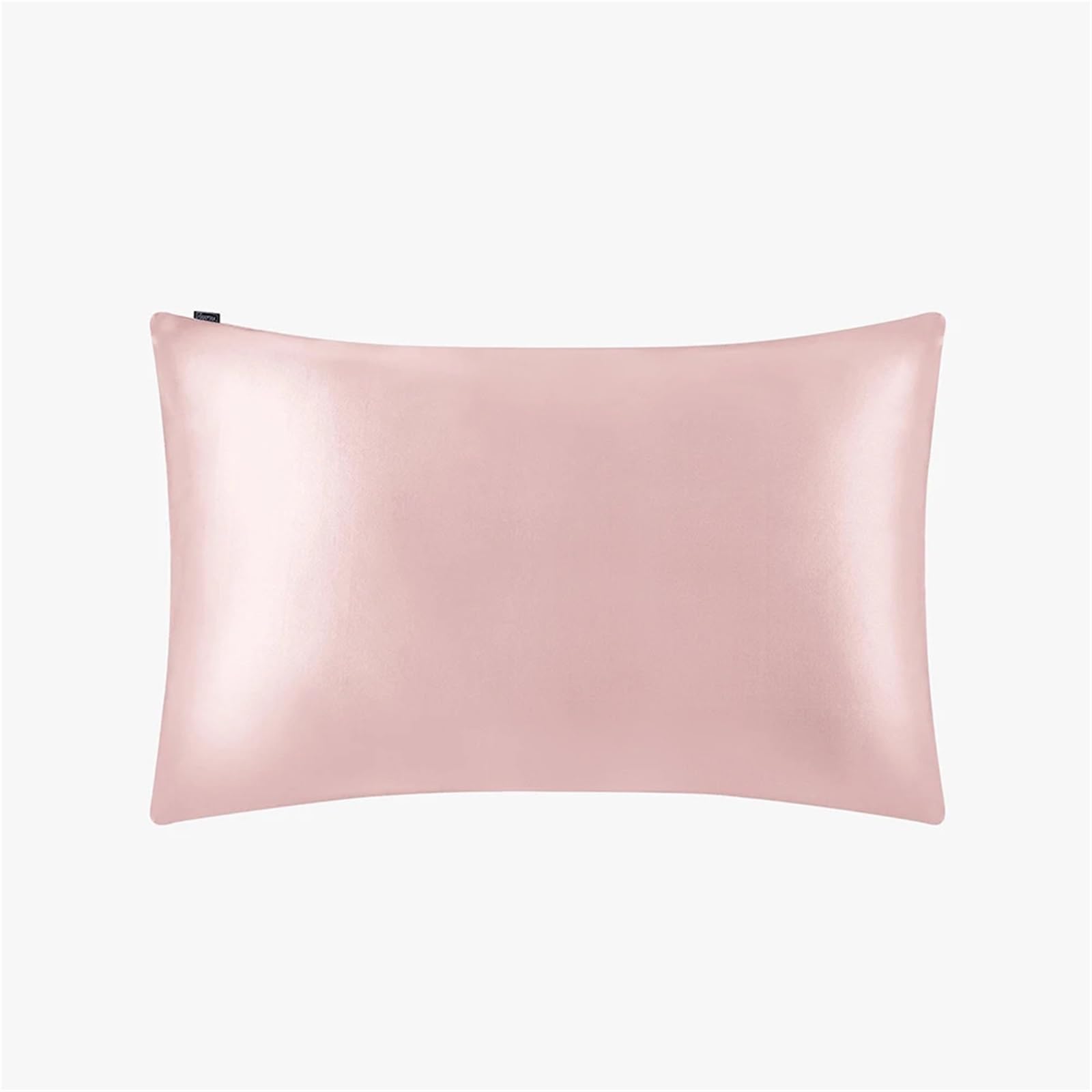 Funda de Almohada Seda con Algodón for Cabello Puro Cremallera Oculta Terse Morera para Mujer(Black,50x90cm)