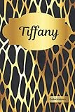  Tiffany: Personalised Gold Animal Print Notebook (Small)