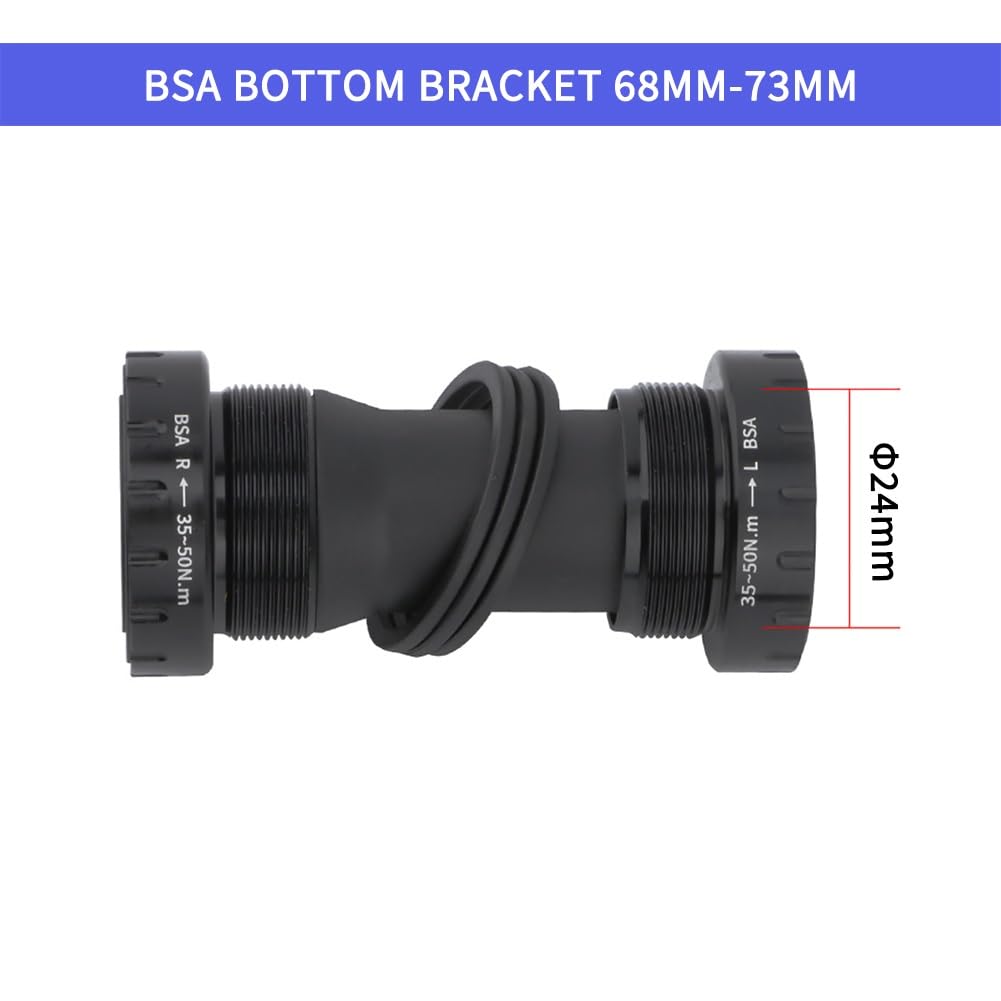 Guarnitura per Mountain Bike da 170 mm, BCD 104, 32/34/36/38T, velocità Singola, Corona Ovale, pedivella Cava Integrata per 8-12 con Movimento Centrale BSA, Lega di Alluminio Nera.