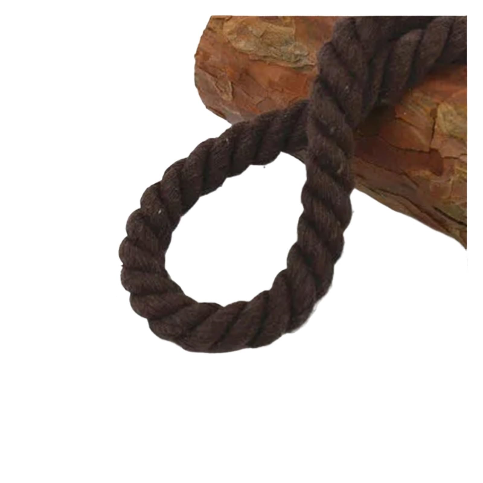 Cordón de algodón trenzado marrón de 10mm para crear bolsos y cinturones artesanales