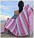 Produktbild Aysesa Türkisch Strandtuch W/Reißverschluss Tasche% 100 O 'Eco-Tex Baumwolle Leicht Quick Dry Peshtemal & Hand Face Handtuch Set  für Gym Sports Yoga Rose
