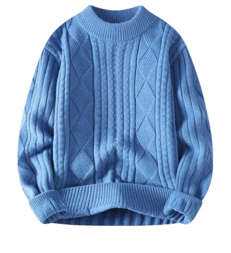 Men Knit Pullovers O Neck Loose Knitted Sweater Long Sleeve Solid Color Casual Pullover Sweaters